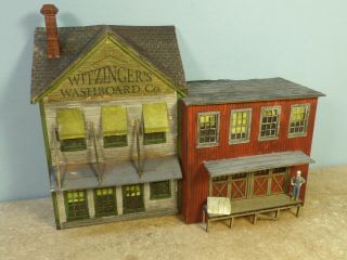 Ho Background Building Vintage Washboard Factory (weathered & Detailed) Wood Kit