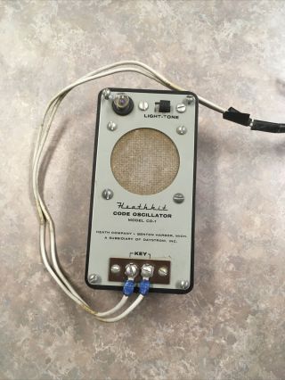 Vintage Heathkit Code Oscillator Morse Cose Practice Model Co - 1 -