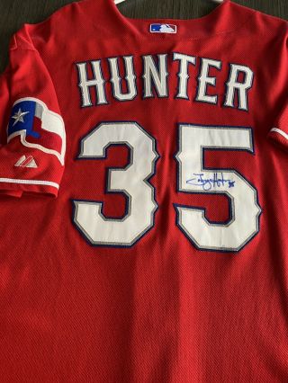 Tommy Hunter Game Worn Jersey Signed Texas Rangers