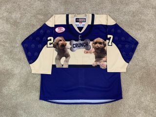 Syracuse Crunch Game Worn Authentic Ahl Specialty Ccm Jersey Lightning 56