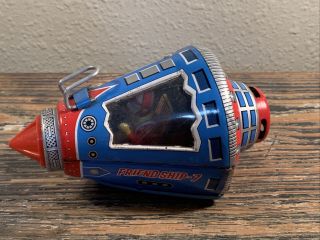 Vintage Friendship - 7 Space Capsule Tin Friction Toy Japan