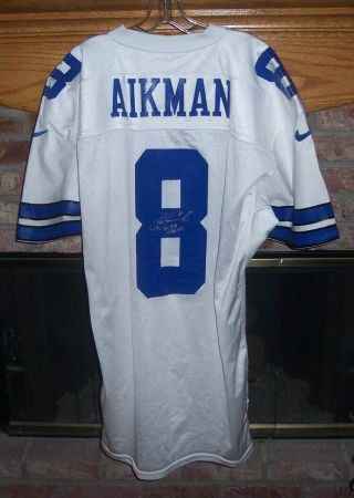 Troy Aikman Game Issued Autographed Dallas Cowboys Home Jersey