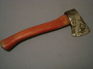 Vintage Boy Scout Plumb Hatchet / Axe Red Painted Handle