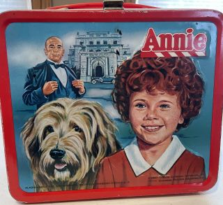 Annie Metal Lunchbox With Thermos 1981 Aladdin Industries Vintage