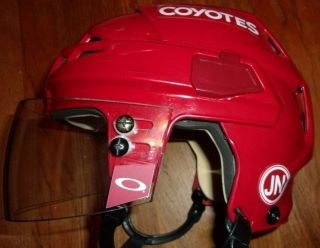 ARIZONA COYOTES Emerson Etum red worn 26 CCM helmet (last NHL game Oct.  12,  2017) 2