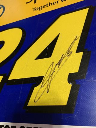 Jeff Gordon Autographed Atlanta Motor Speedway Race Nextel Cup Garage Sign