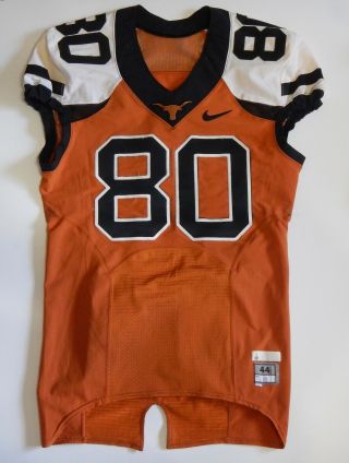 University Of Texas Longhorns Nike Game Worn Football Jersey 80 Size 44