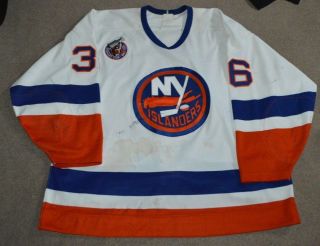 Gary Nylund York Islanders 1992 - 93 Game Worn Jersey Patched Photomatched