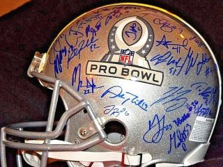 2018 Nfl Pro Bowl 76 Autograph Helmet Drew Brees Russell Wilson Derek Carr Goff