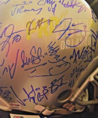 2018 NFL Pro Bowl 76 Autograph Helmet Drew Brees Russell Wilson Derek Carr Goff 2