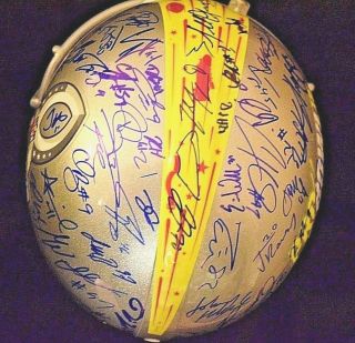 2018 NFL Pro Bowl 76 Autograph Helmet Drew Brees Russell Wilson Derek Carr Goff 4