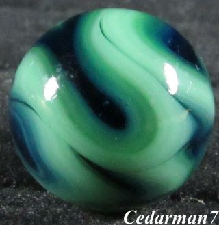 Cedarman7; Fabulous Vintage Wet (-) Alley Agate Swirl Marble Out Of Round