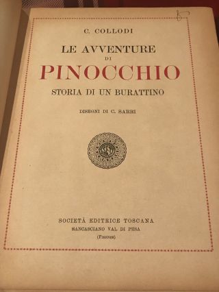 Le Avventure Di Pinocchio Storia Di Un Burattino Wwii Ymca Pow Book Collodi