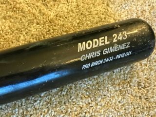 Chris Gimenez Game Max Model Wood Bat Minnesota Twins Cleveland Indians