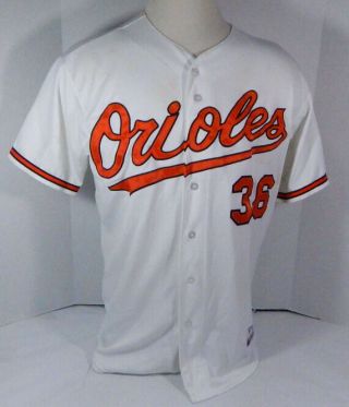 2015 Baltimore Orioles Caleb Joseph 36 Game Sign White Jersey Opening Day 2