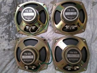 4 Vintage Pioneer Car Speakers Ts - 66.