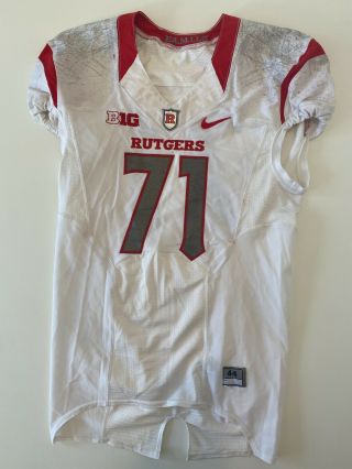 Nike Rutgers Football Game Worn Issued Jersey Big Ten Ncaa Family Size 44
