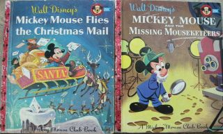 2 Vintage Mickey Mouse Club Books Disney 