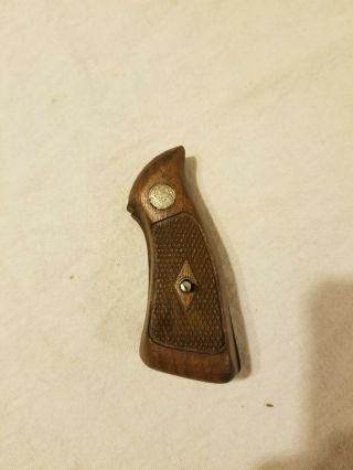 Vintage Smith And Wesson Wood Pistol Grips
