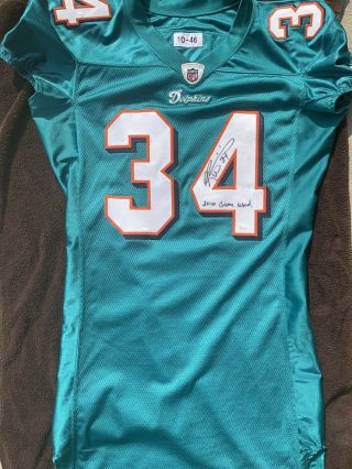 Ricky Williams Game Worn Signed Jersey Miami Dolphins Jsa Texas Longhorns
