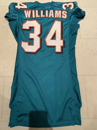 Ricky Williams Game Worn Signed Jersey Miami Dolphins JSA Texas Longhorns 3