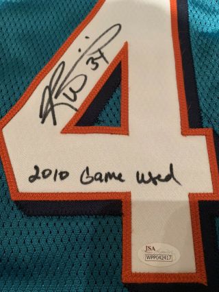 Ricky Williams Game Worn Signed Jersey Miami Dolphins JSA Texas Longhorns 4