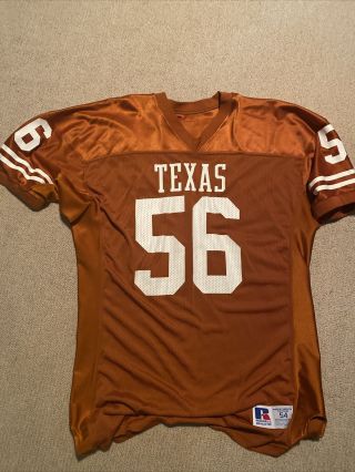 Early 90s Game Worn Texas Longhorns Football Jersey Home Powell 2