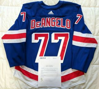 Photomatched Tony Deangelo Game Worn York Rangers Nhl Jersey
