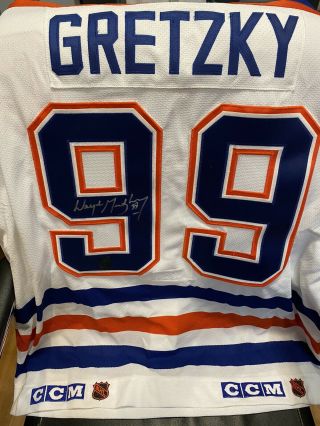 Edmonton Oilers Game Jersey Wayne Gretzky Wga Signed Autographed Double Ccm