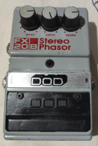 Dod Fx20 - B " Stereo Phasor " Vintage Phaser Guitar Effect Pedal Made In Usa