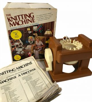 Vintage Mattel Knitting Machine 1975 As Seen On Tv W/ Box & Project Book