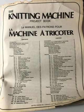 Vintage Mattel Knitting Machine 1975 As Seen On TV w/ Box & Project Book 2