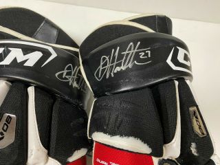 DOUGIE HAMILTON 09 ' 10 Signed Niagara Icedogs OHL Game Worn Hockey Gloves 3
