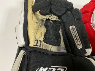 DOUGIE HAMILTON 09 ' 10 Signed Niagara Icedogs OHL Game Worn Hockey Gloves 5