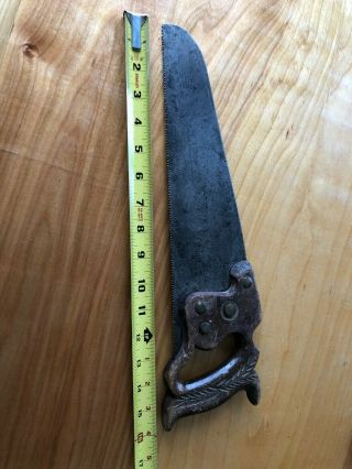 Vintage Henry Disston 13 " Panel Hand Saw,  Made In Usa,  11 Ppi