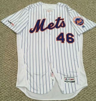 SANTIAGO size 46 46 2019 York Mets game jersey home white issued MLB HOLO 2