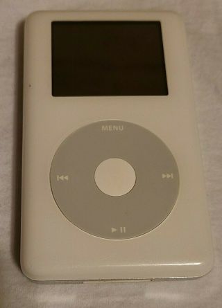 Vintage 2005 White Apple Ipod Classic 4th Generation 20 Gb.