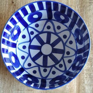 Vintage Dansk Arabesque 8.  5 " Blue White Serving Bowl