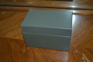 Vintage Green Metal Recipe Box For 3 X 5 Cards - 2.