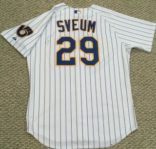 Sveum Size 48 29 Milwaukee Brewers Game Jersey Alternate Nostalgia 9/24/06