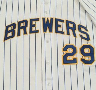 SVEUM SIze 48 29 Milwaukee Brewers Game jersey Alternate Nostalgia 9/24/06 3