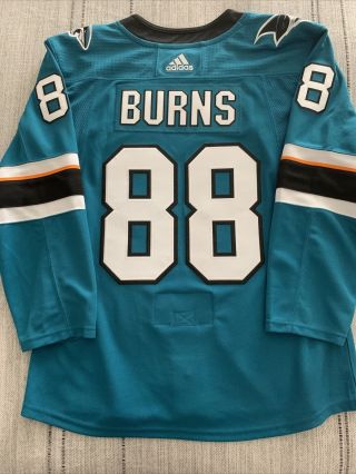 San Jose Sharks Brent Burns Authentic Jersey Adidas 46