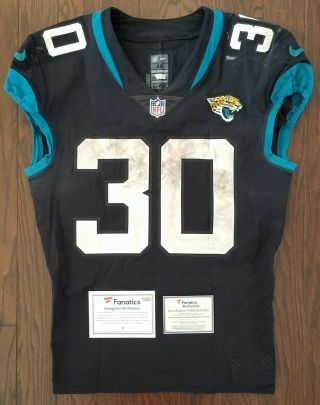 JAMES ROBINSON Game Worn ROOKIE NFL Jaguars Jersey PHOTO MATCHED Steelers 2
