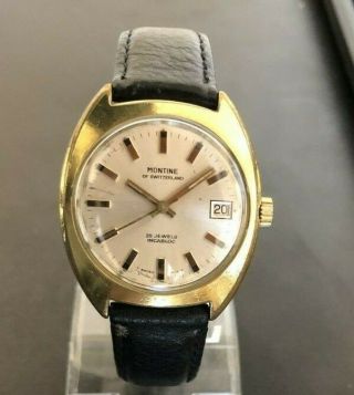 Gents Vintage Montine Automatic Watch For Repair Or Spares