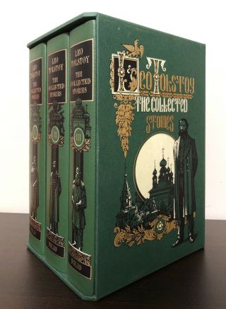 Leo Tolstoy The Collected Stories 3 - Volume Set The Folio Society Pristine