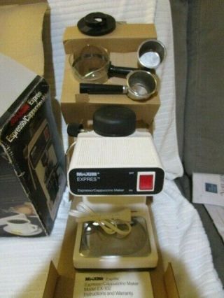 Vintage Maxim Expres Ex 102 Cappuccino Expresso Machine Maker Box