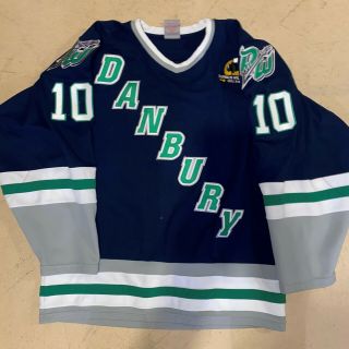Danbury Whalers Fhl Game Worn Jersey Fighter Devin Guy 10
