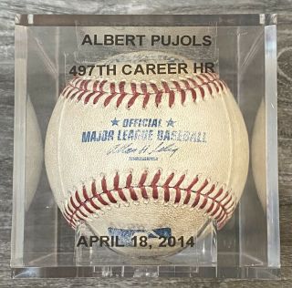 Albert Pujols St.  Louis Cardinals Game Home Run 497 Baseball Mlb Holo L@@k