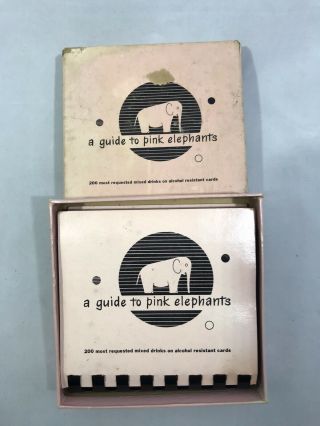 Vintage 1952 Guide To Pink Elephants Cocktail Bartenders Cocktail Recipes