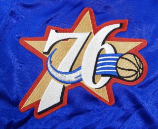 2003 - 04 Philadelphia 76ers Game Issued Blue Shorts 46,  2 Reebok 710786S 3